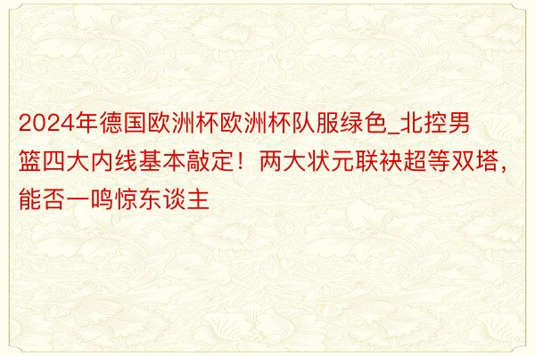 2024年德国欧洲杯欧洲杯队服绿色_北控男篮四大内线基本敲定！两大状元联袂超等双塔，能否一鸣惊东谈主